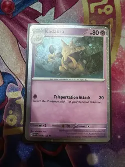 Holo Kadabra 64/165 Scarlet & Violet: 151 Promo Cosmic Holo Pokemon TCG Card LP - Image 1