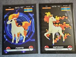 PONYTA X RAPIDASH EVOLUTION LOT - POKEMON KANTO CREALASER RARE TCG CARDS - Image 1