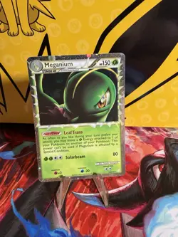 Pokemon TCG Meganium Prime HeartGold SoulSilver Holo Card 109/123 - Image 1