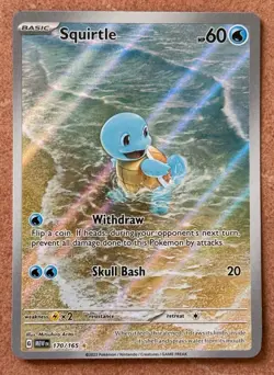 Pokemon Squirtle Holo Card TCG SV Scarlet & Violet 151 Series 170/165 - Image 1