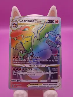 Charizard VSTAR Rainbow Secret Rare 174/172 Brilliant Stars Pokemon Card NM - Image 2