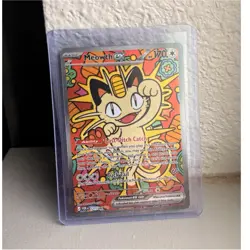 Pokemon Meowth EX Full Art Holo POR 121/088 170 HP Card - Image 1