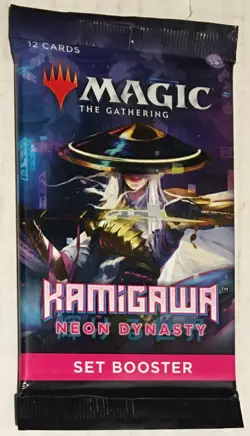 Factory Sealed Magic the Gathering MTG Kamigawa Neon Dynasty Set Booster Pack - Image 1