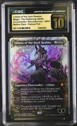 LILIANA OF THE DARK REALMS RAISED FOIL CGC PRISTINE 10 MTG MAGIC THE GATHERING - Image 1