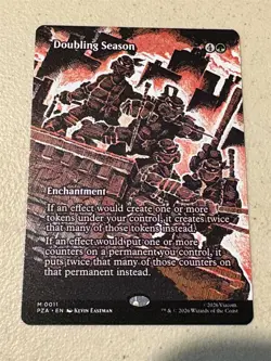 mtg borderless Doubling Season, PZA full art, TMNT, unplayed - Image 1