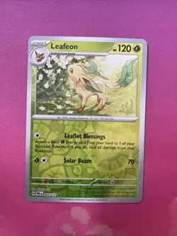 Pokemon Card Leafeon Prismatic Evolutions Reverse Holo Rare 005/131 Near Mint - Image 1