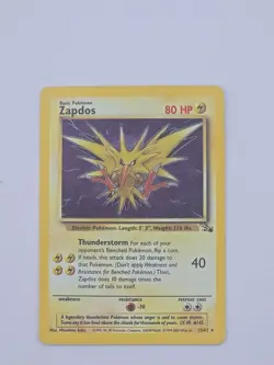 Pokemon Game TCG 1999 Fossil Zapdos RARE 30/62 GEM - Image 1