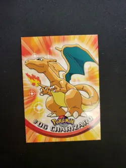 Vintage 2000 Topps CHARIZARD Pokemon #06 TV Animation Series Black Logo NM - Image 1