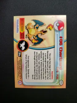 Vintage 2000 Topps CHARIZARD Pokemon #06 TV Animation Series Black Logo NM - Image 2