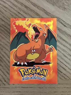 1999 Topps Pokemon Movie Animation Edition Blue Logo #E6 Charizard LP - Image 1