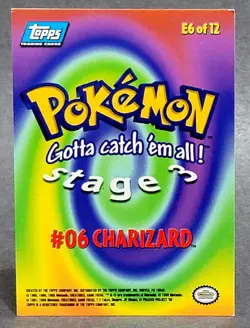 1999 Topps Pokemon Movie Animation Edition Blue Logo #E6 Charizard LP - Image 2