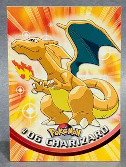 1999 Topps Pokemon TV Animation Series 1 Black Logo #6 Charizard - Image 1