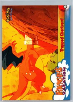 1999 Pokemon TOPPS Movie Edition BLUE Logo # 51 TRAPPED CHARIZARD - Image 1