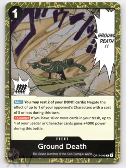 Ground Death OP14-096 One Piece The Azure Sea's Seven Rare - Image 1