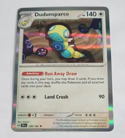 Dudunsparce 129/162 Holo Rare Scarlet & Violet: Temporal Forces Pokemon TCG - Image 1