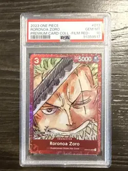 ONE PIECE FILM RED #013 RORONOA ZORO PSA 10 St01-013 - Image 1