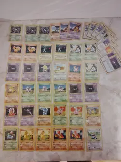 Base Set Vintage Shadowless Pokemon 45 Card Lot LP - HP - Image 1