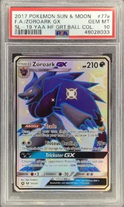 CARTA POKEMON ZOROARK GX 77A HIDDEN FATES PSA 10 CARD ENG GRADATO - Image 2