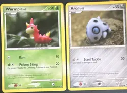 Pokemon Wurmple Aron Lot 2 Cards DPBP#655 103/127 74/127 English TCG 2009 - Image 1