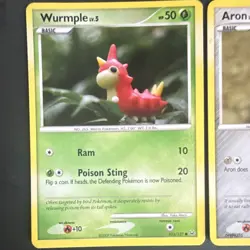 Pokemon Wurmple Aron Lot 2 Cards DPBP#655 103/127 74/127 English TCG 2009 - Image 2