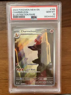 Pokemon TCG Charmeleon Scarlet Violet-151 Illustration Rare Card 169/165 PSA 10 - Image 1