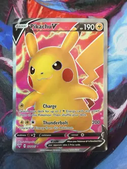 Pokemon TCG Vivid Voltage Pikachu v 170/185 Full Art Ultra Rare Card - Image 1