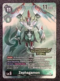 Digimon Card Game Zephagamon ST18-12 SR (Evolution Cup Top 4) Alternate Art NM - Image 1