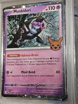 PSA 10 Gem Mint Munkidori Graded Pokemon Card #095 Trick or Trade 1 Swirl 2024 - Image 4
