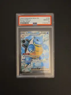 Pokemon Scarlet & Violet 151 Blastoise EX English Card 184/165 PSA 10 GEM MINT - Image 1