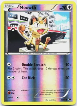 Meowth 080/099 Holo Promo Miscellaneous Cards & Products Pokemon Reverse Holo LP - Image 1