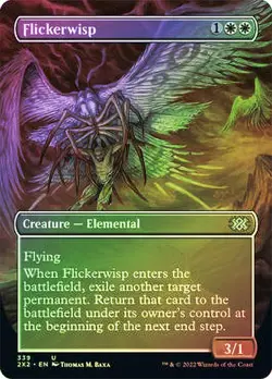 Magic The Gathering MTG FLICKERWISP BORDERLESS FOIL Double Masters 2022 NM - Image 1