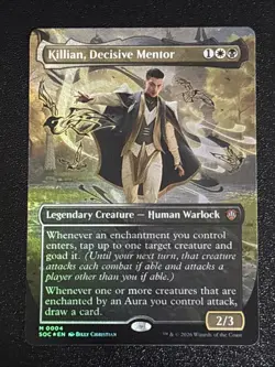 MTG Commander: Secrets of Strixhaven Killian, Decisive Mentor Borderless Foil 04 - Image 1