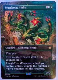 Mossborn Hydra (Borderless) #337 Foundations Regular NM - Image 1