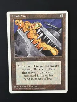 MTG Black Vise 1995 Fourth Edition Magic The Gathering - Image 1