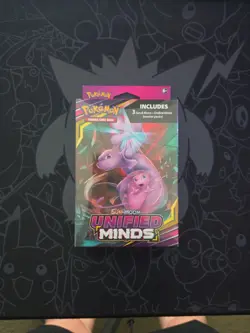 Pokemon TCG Sun & Moon Unified Minds Hanger Box Sealed (3 Booster Packs) 820650809569 - Image 1