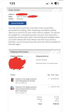 Chaos Rising Pokemon Center ETB Elite Trainer Box Pokemon PRESALE CONFIRMED!! - Image 2