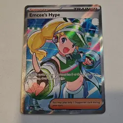Pokemon Emcee's Hype Full Art Trainer-Supporter Ultra Rare Holo DR1 220/182 - Image 1