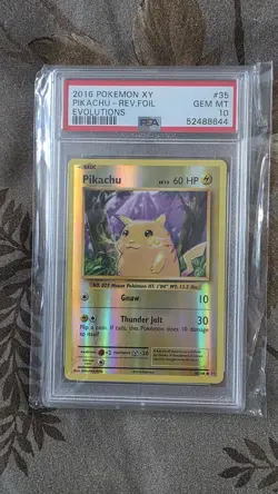 Pokemon Pikachu Reverse Holo XY Evolutions #35/108 PSA 10 Gem Mint - Image 1