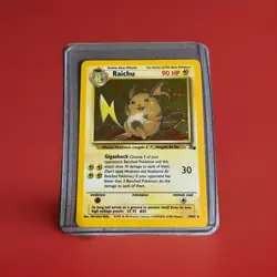 1995 Pokemon Raichu 1st Edition Holo Rare Fossil Set 14/62 90 HP Card English - Image 1