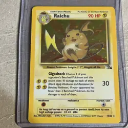 1995 Pokemon Raichu 1st Edition Holo Rare Fossil Set 14/62 90 HP Card English - Image 3