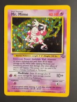 Pokemon TCG Mr. Mime Jungle 6/64 Holo Unlimited Holo Rare - Image 1
