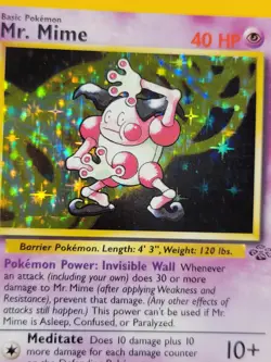 Pokemon TCG Mr. Mime Jungle 6/64 Holo Unlimited Holo Rare - Image 3