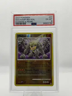 2007 Pokemon Diamond & Pearl Machamp 31/130 PSA 6 EX-MT - Image 1