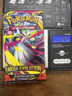 Heavy 22.42g Pokemon Sealed Mega evolution Booster Pack - Image 1