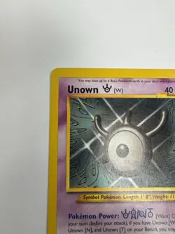 Pokemon Unown [W] 29/105 Neo Destiny Unlimited Rare Basic 40 HP English 2000 - Image 2