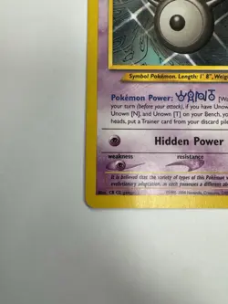 Pokemon Unown [W] 29/105 Neo Destiny Unlimited Rare Basic 40 HP English 2000 - Image 3