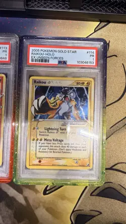 Pokemon TCG - PSA 1 Gold Star Suicune, Entei & Raikou Set - Image 2