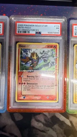 Pokemon TCG - PSA 1 Gold Star Suicune, Entei & Raikou Set - Image 3