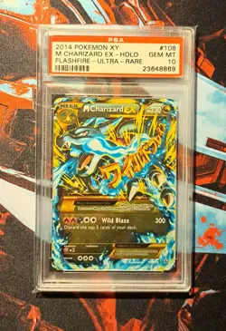 PSA 10 Gem Mint M Charizard EX 108/106 XY Flashfire Holo Ultra Rare 2014 Pokemon - Image 1