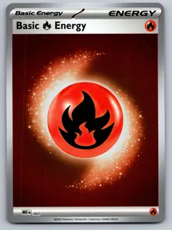 BASIC FIRE ENERGY - 002 2 REVERSE HOLO C POKEMON MEGA EVOLUTION ENERGIES NM/M - Image 1